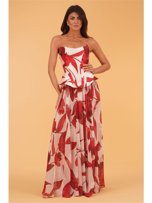 Abito fantasia Babylon | S00912ROSA FIORE ROSSO